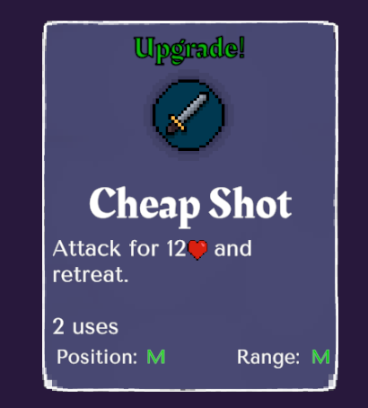 Cheap Shot's level 2 upgrade