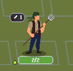 A basic militia unit with its UI