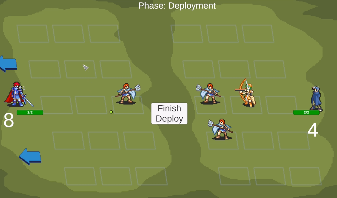 An early version of the battle scene