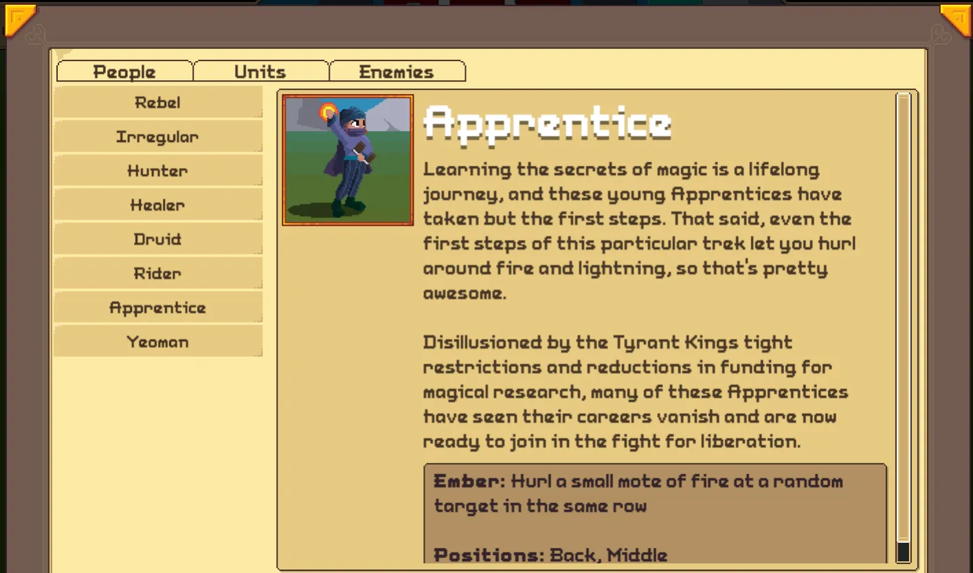 The Apprentice's Tome entry